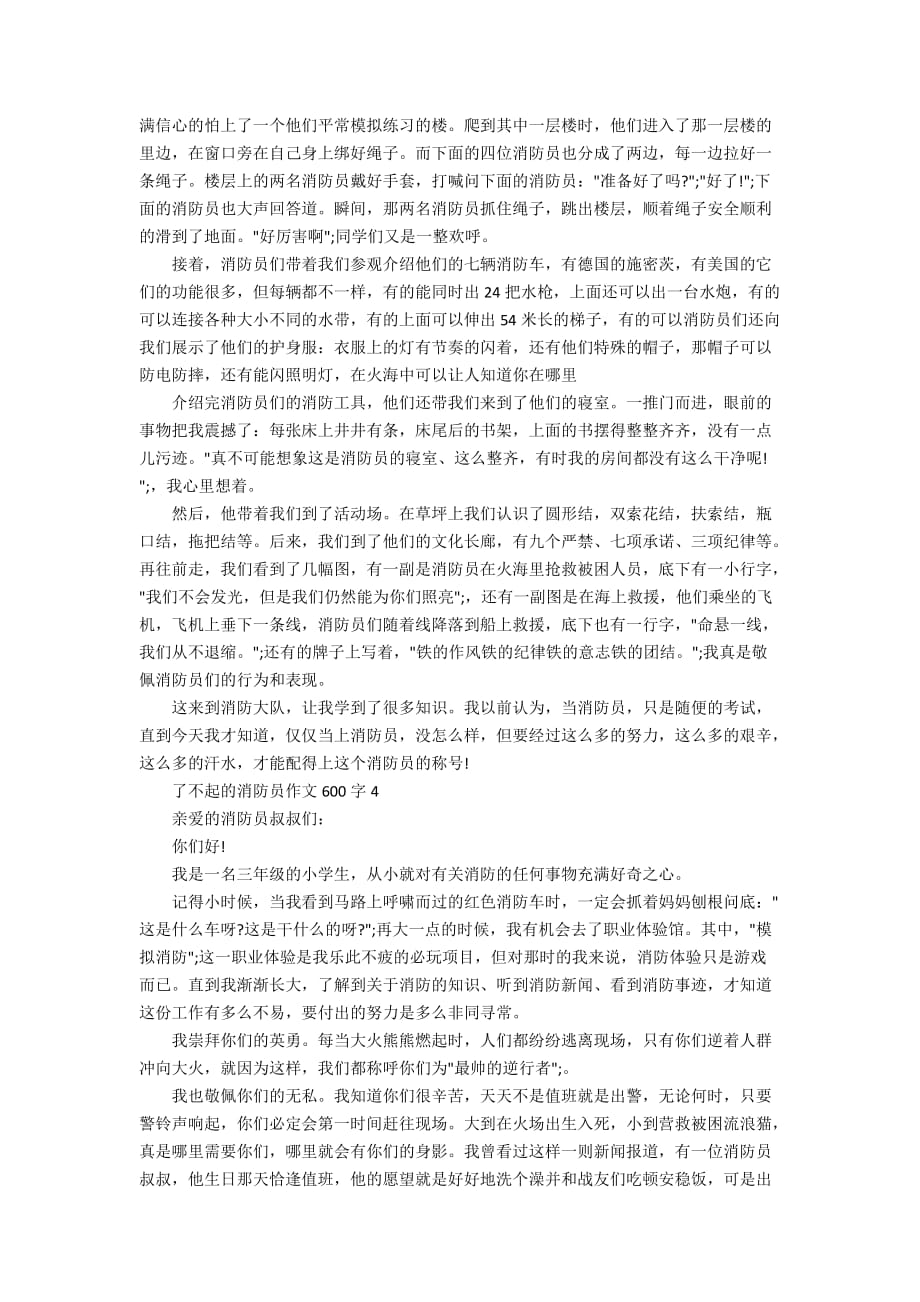 了不起的消防员作文600字5篇_第3页