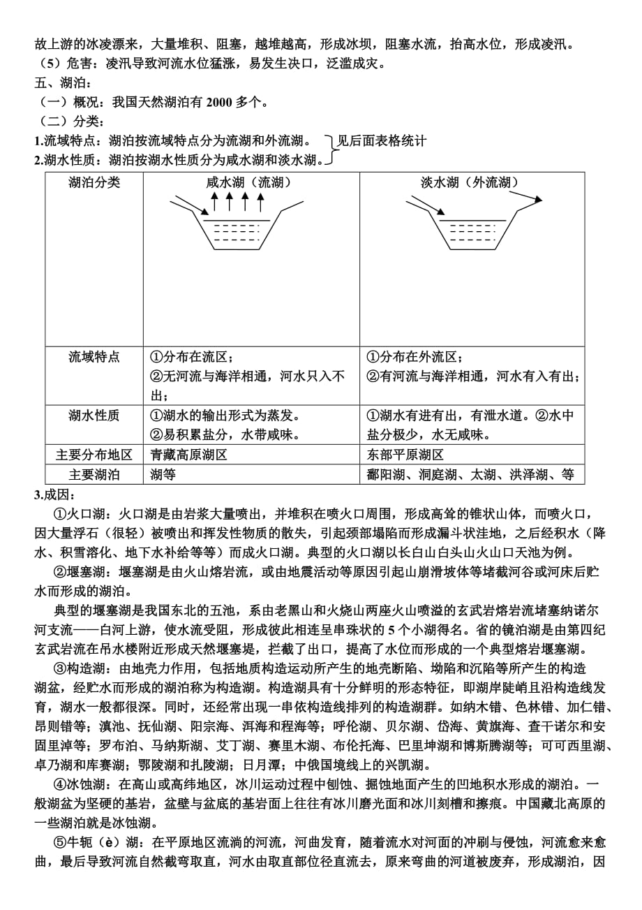 第十六讲中国的河流和湖泊导学案(带答案)_第4页