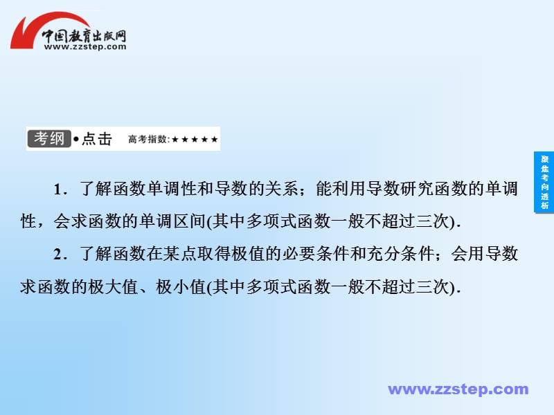 2019高考(文)复习资料：2-11导数与函数的单调性、极值课件_第2页