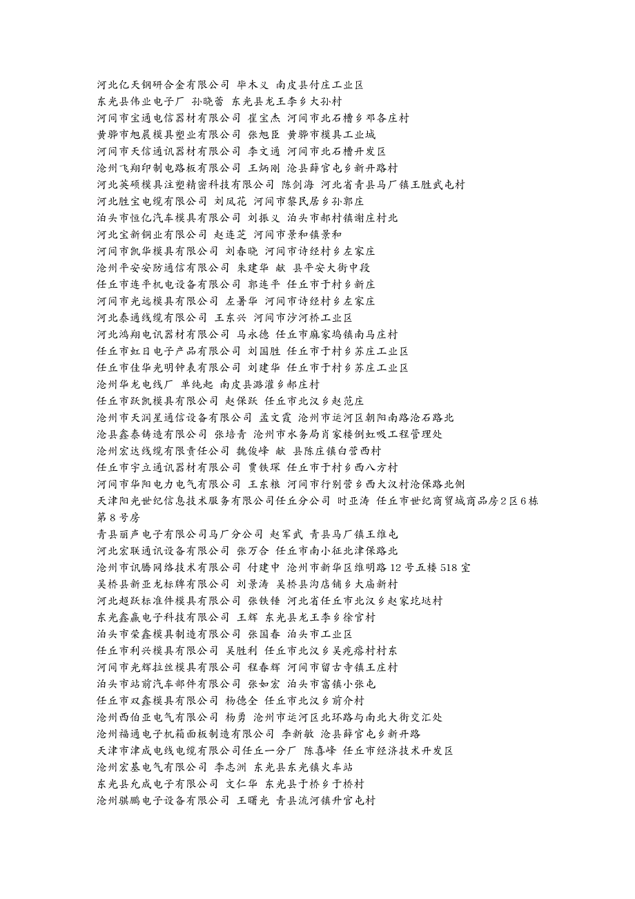 电子行业企业管理沧州市电子信息产业企业目录_第3页
