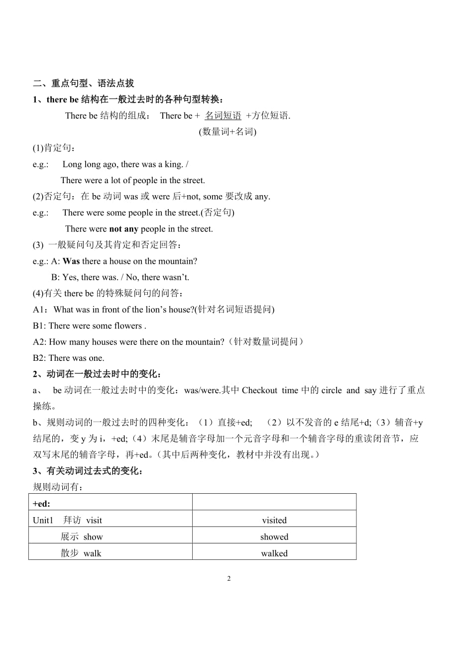 苏教版六年级英语(上)6AUnit1第一单元短语、词汇、知识点梳理知识汇总知识归纳总结资料-_第2页