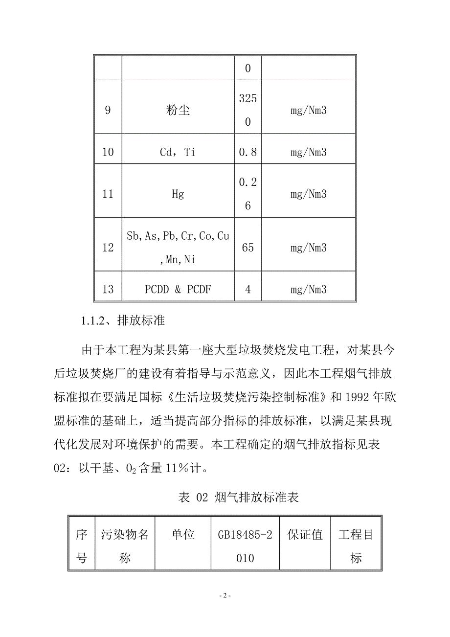 垃圾焚烧发电项目烟气净化方案_第2页