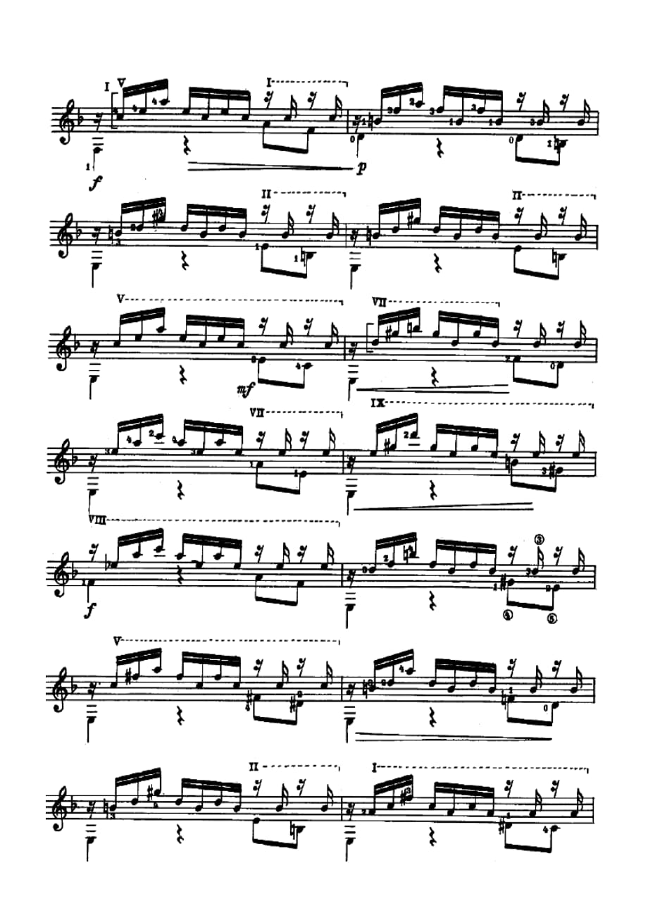 巴赫作品《前奏曲》Prelude-BWV999;J.S.Bach古典吉他谱_第4页