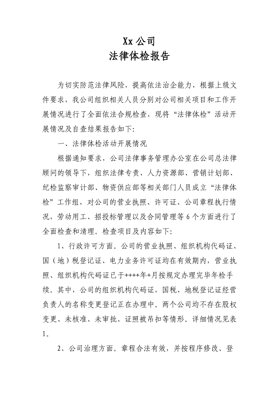 {实用文档}法律体检报告._第1页