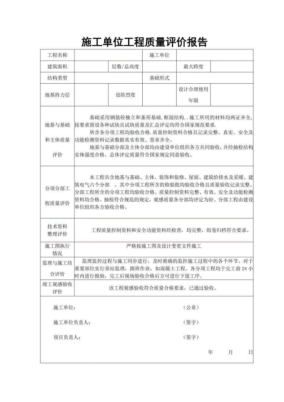 建设单位工程竣工验收意见书-_第3页