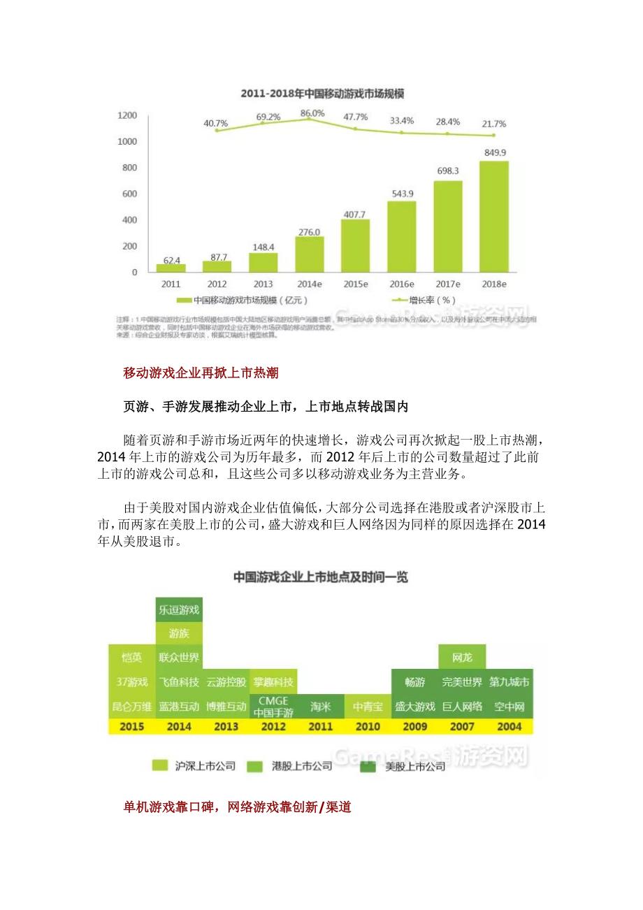 中国移动游戏行业研究报告 2018年移动游戏将超端游_第2页