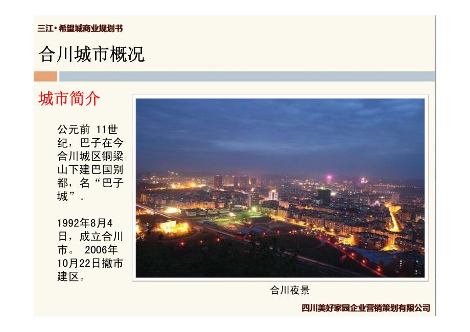 2011年1月重庆合川区三江·希望城商业规划书_第4页