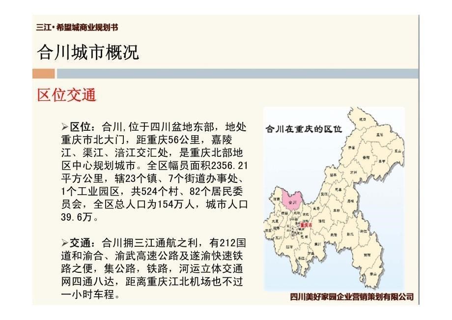 2011年1月重庆合川区三江·希望城商业规划书_第5页