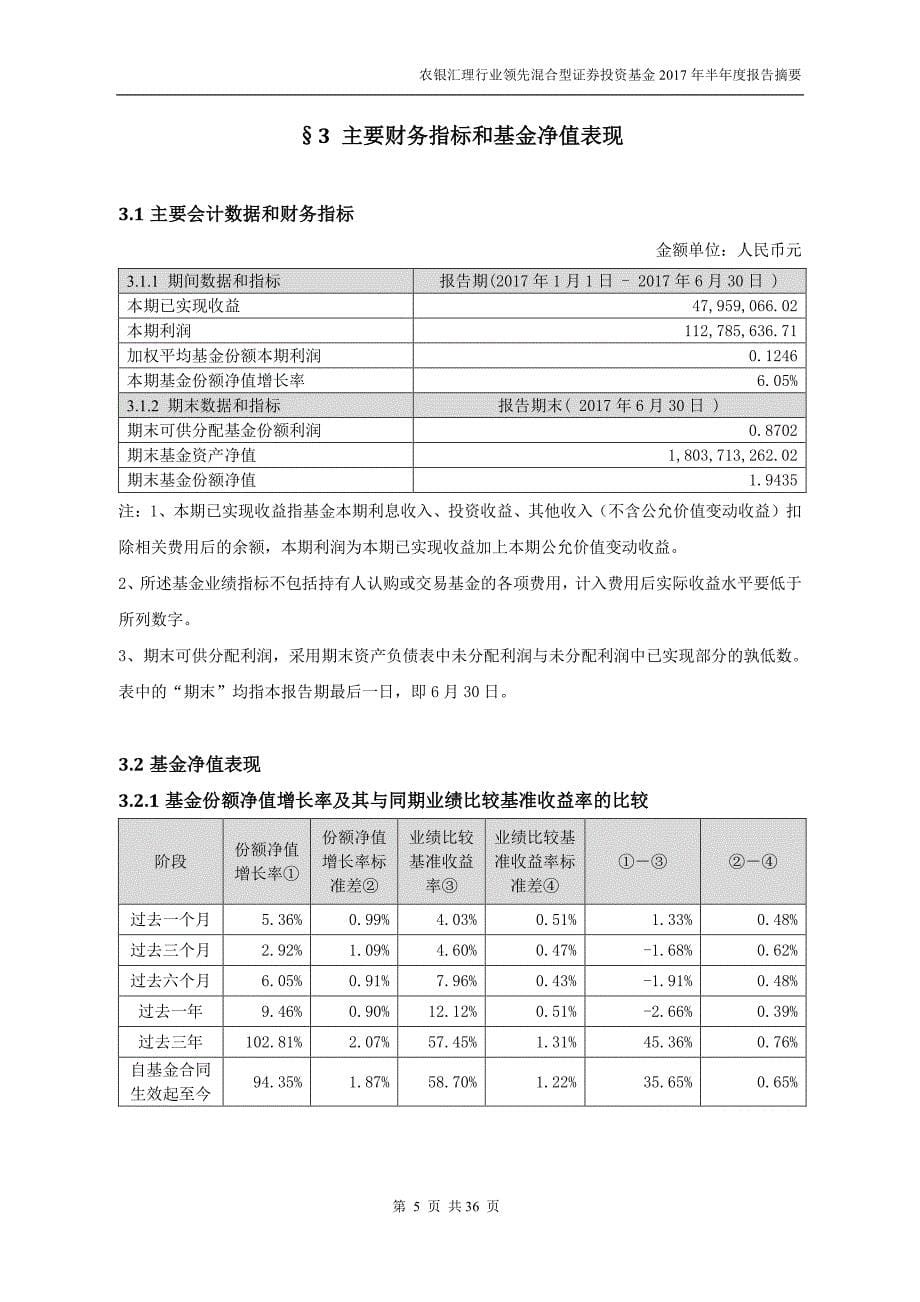 农银行业领先证券投资基金2017年半年度总结报告_第5页