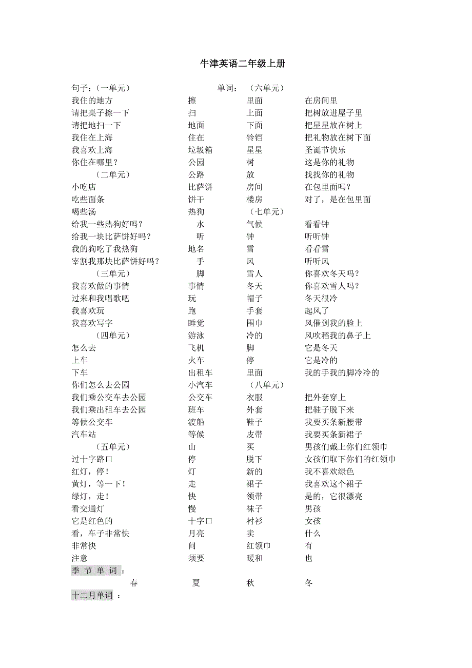 牛津英语一年级上册_第3页