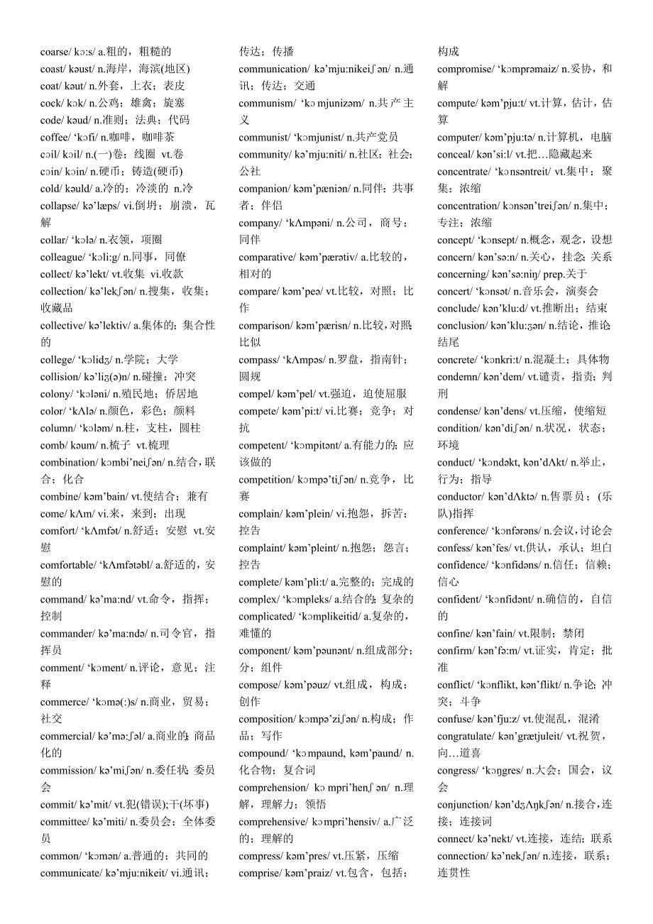 594编号英语四六级词汇汇总(带音标 下载)_第5页