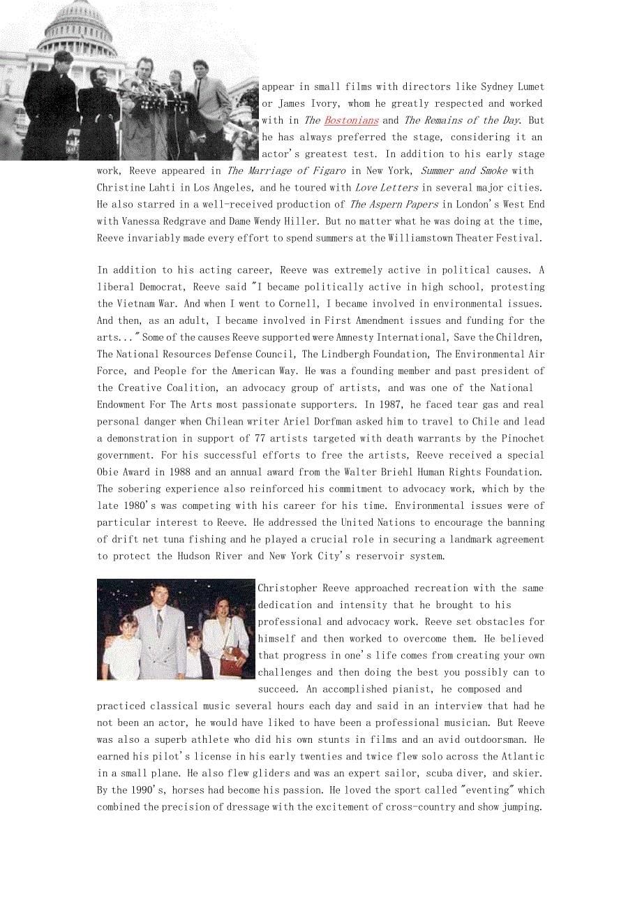 Biography-of-Christopher-Reeve(超人克里斯托弗&amp#183;里夫传记英文版)_第5页