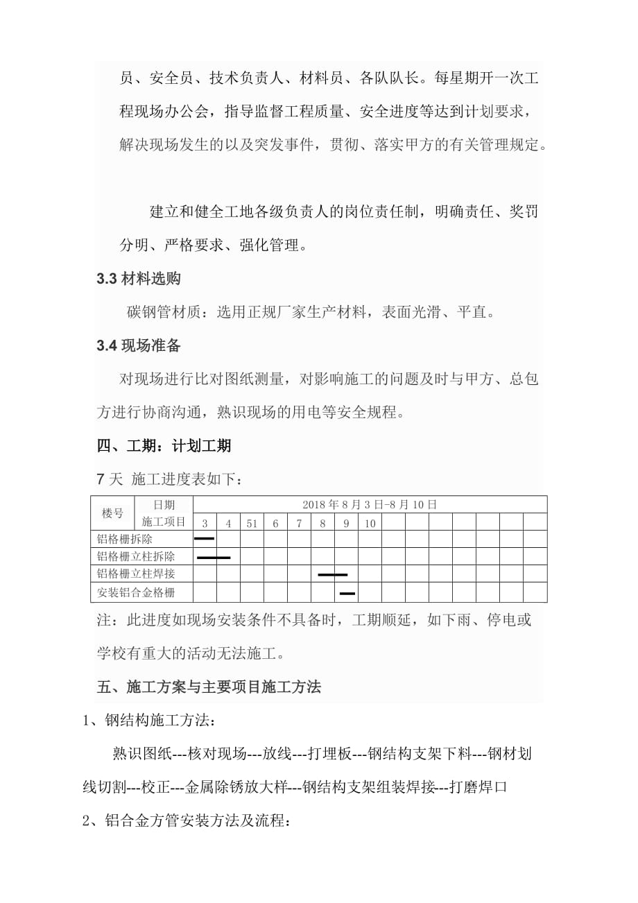 铝合金格栅钢筋结构外墙工程施工组织设计方案_第4页