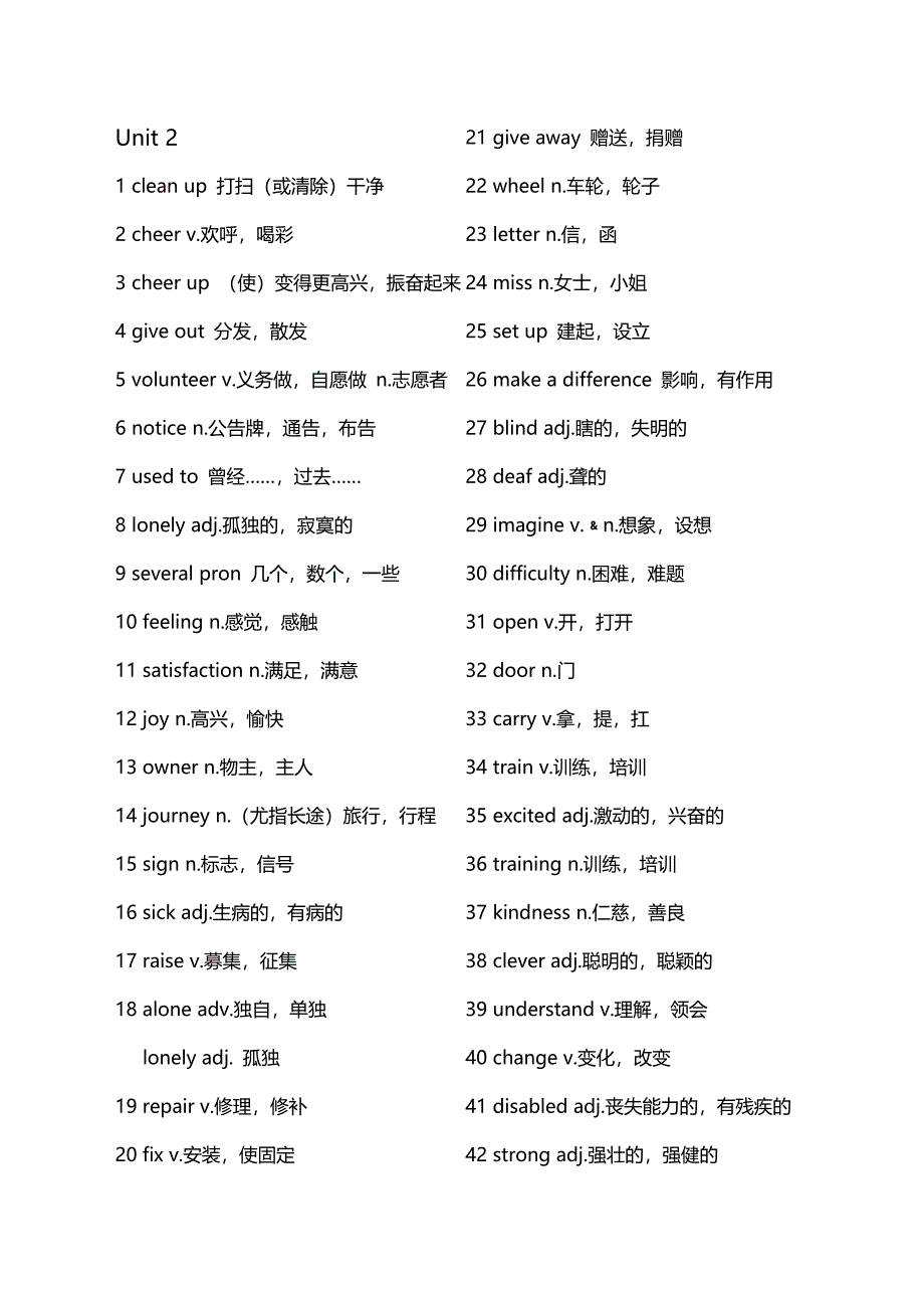 人教版八年级下册英语单词表_第3页