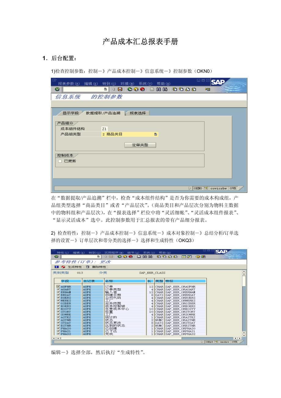 产品成本汇总报表手册_第1页