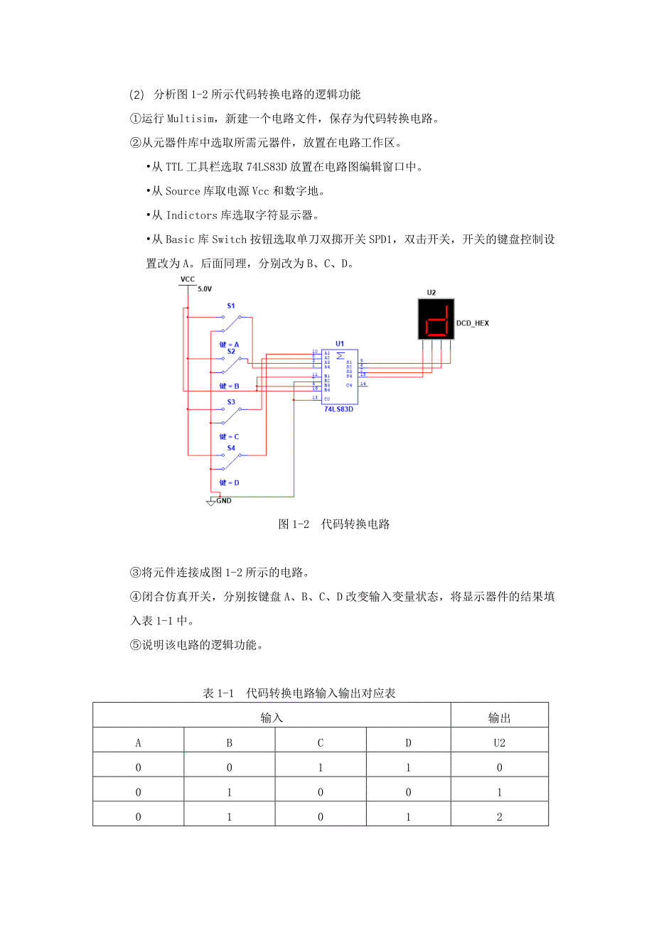 数字电路仿真实验报告_第3页