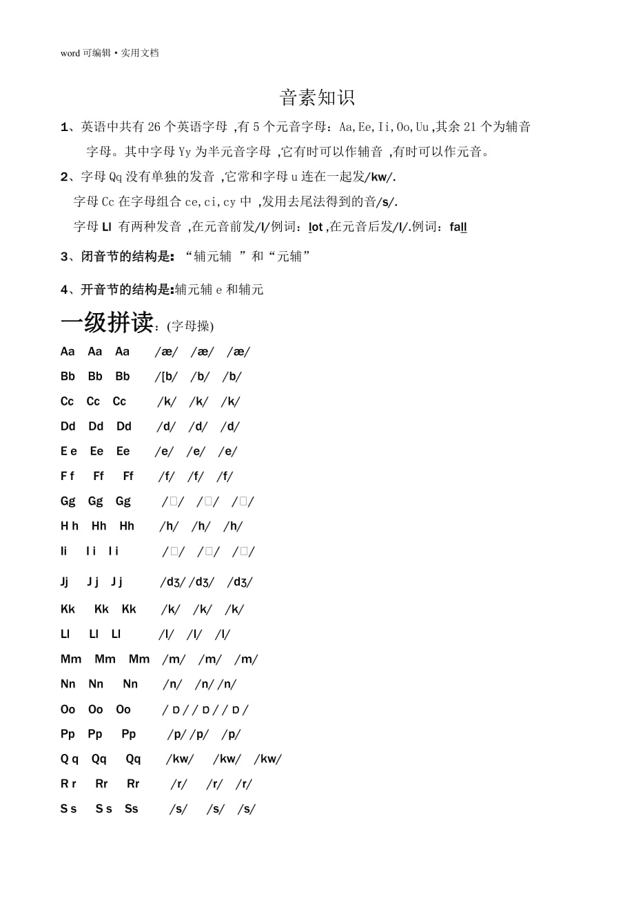 自然拼读资料[文]_第1页