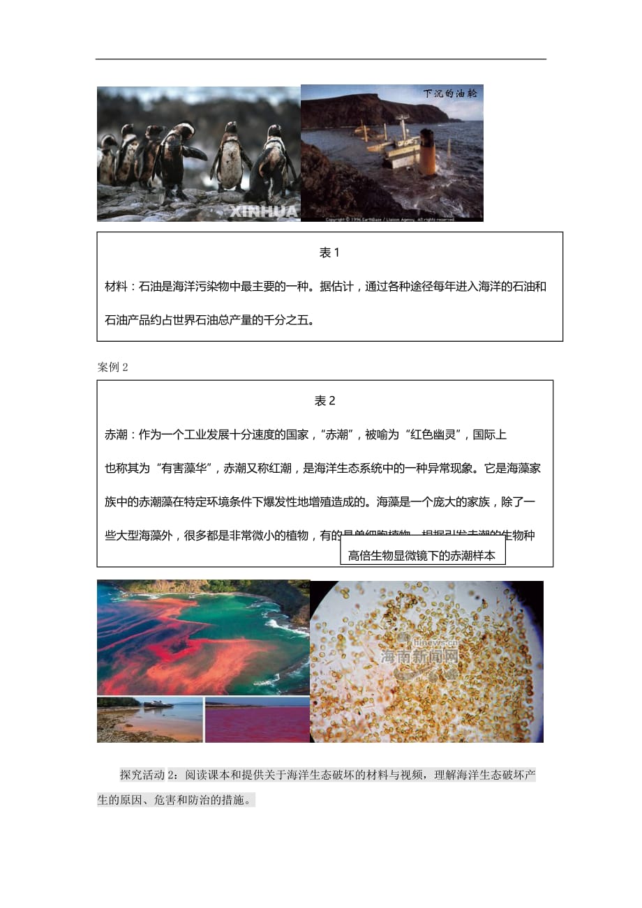 高中地理 第三单元 保护海洋环境 3.2 海洋污染和生态破坏学案（无答案）鲁教版选修2_第2页