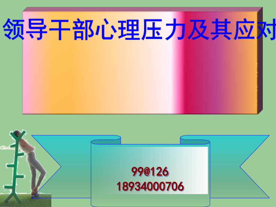 领导干部心理压力及其应对培训范本_第1页