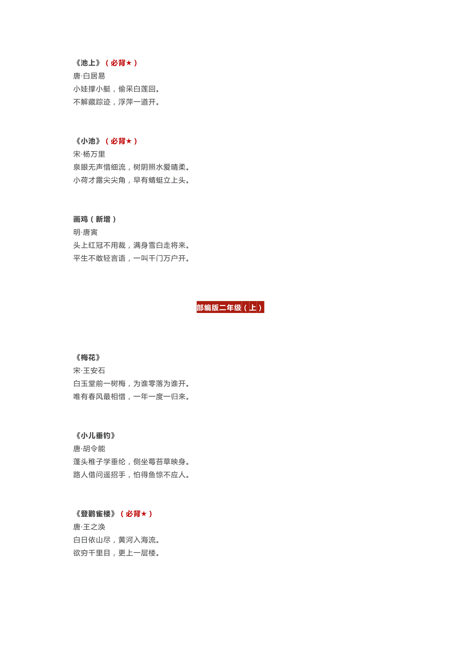 新部编版1-9年级语文必背古诗文142篇_第3页