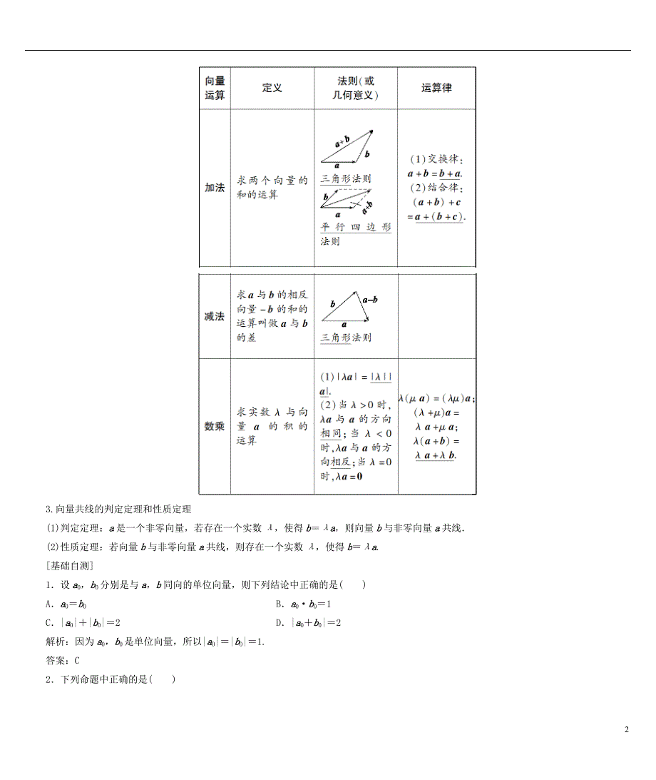 高考数学大一轮复习 第四章 平面向量、数系的扩充与复数的引入 理 北师大版_第2页