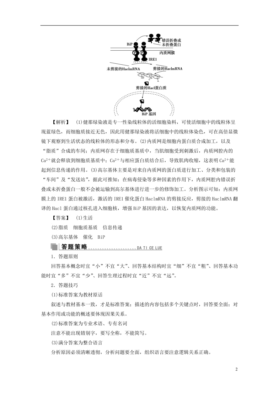 高考生物考前冲刺复习 第2部分 应考高分策略三 高考非选择题审题解题策略_第2页