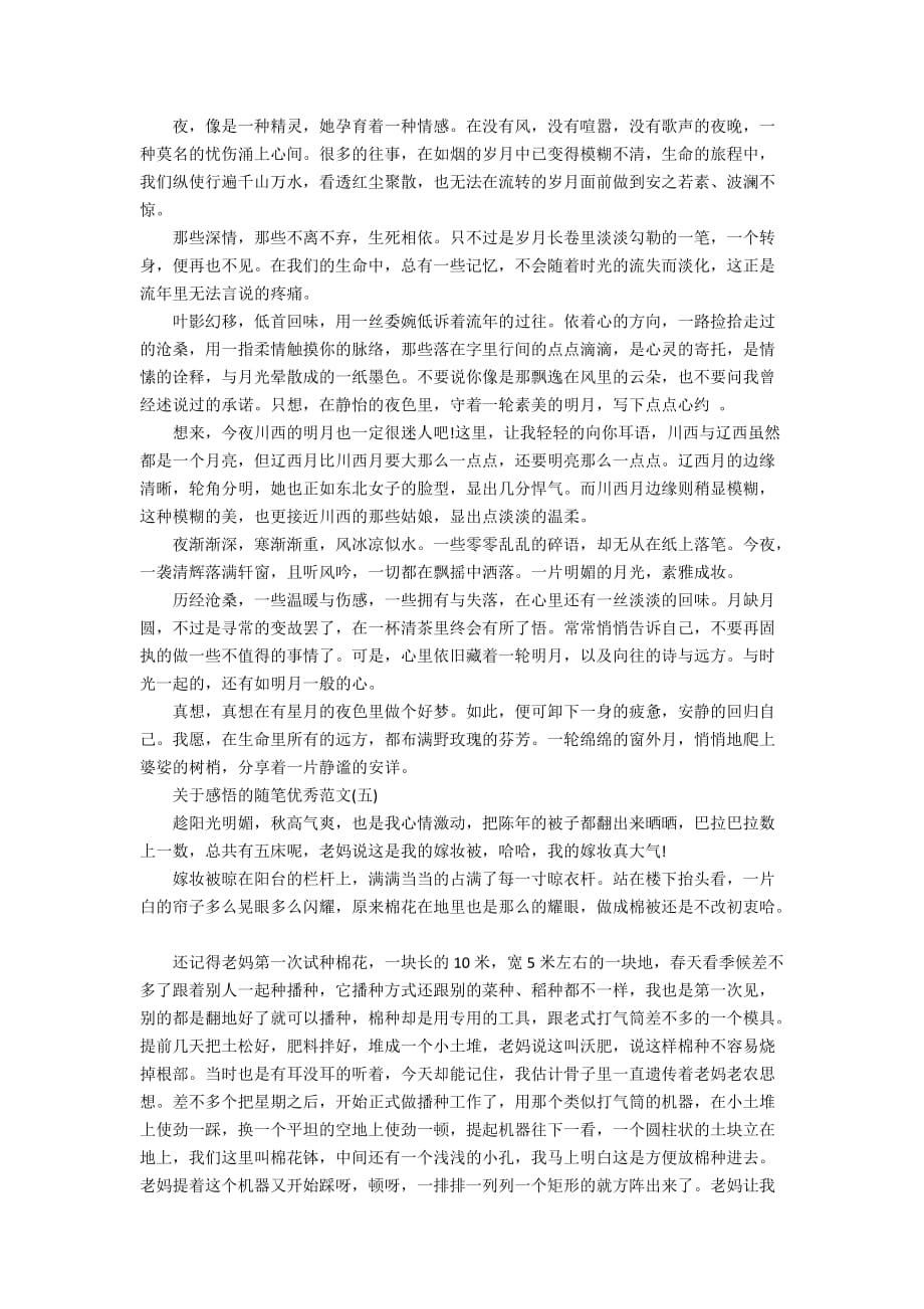 关于感悟的随笔优秀范文_第4页