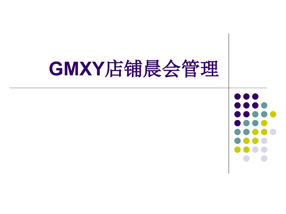 GMXY店铺晨会管理_第1页