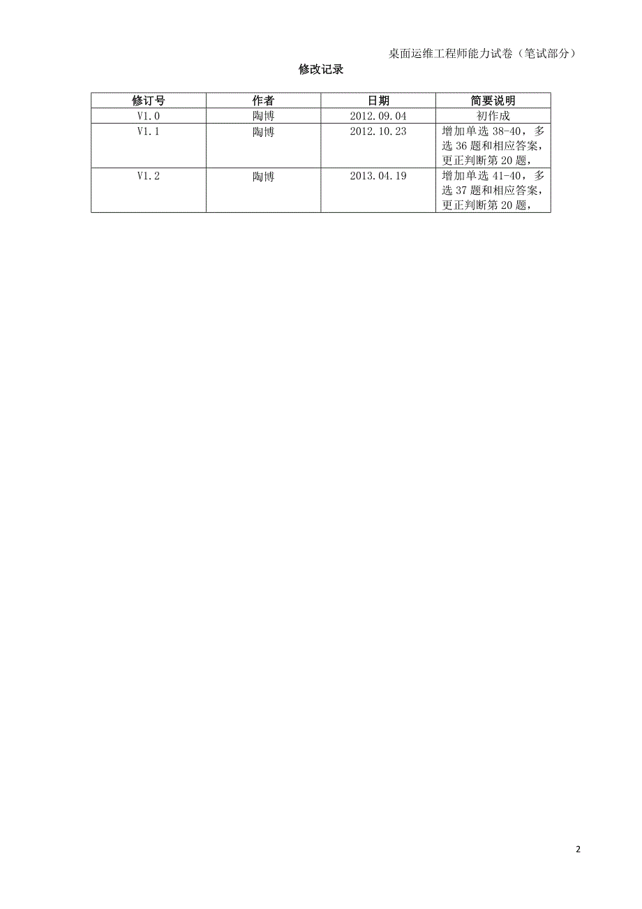 桌面运维工程师能力试卷试卷题_第2页