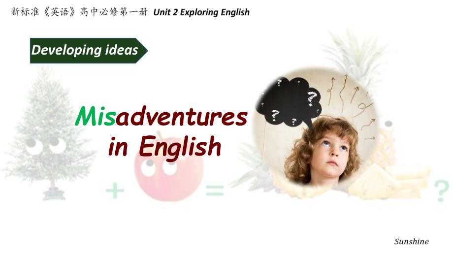 B1U2 Developing ideas Misadventures in English_第1页