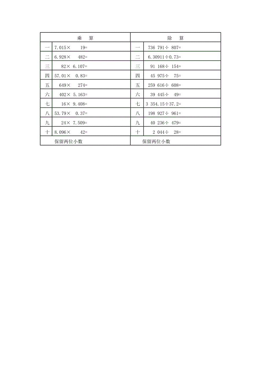 8629（整理）珠算等级(四级)考核试卷_第2页