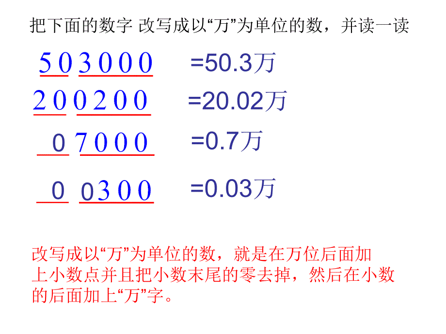 小数-改写成以万为单位的数课件_第3页