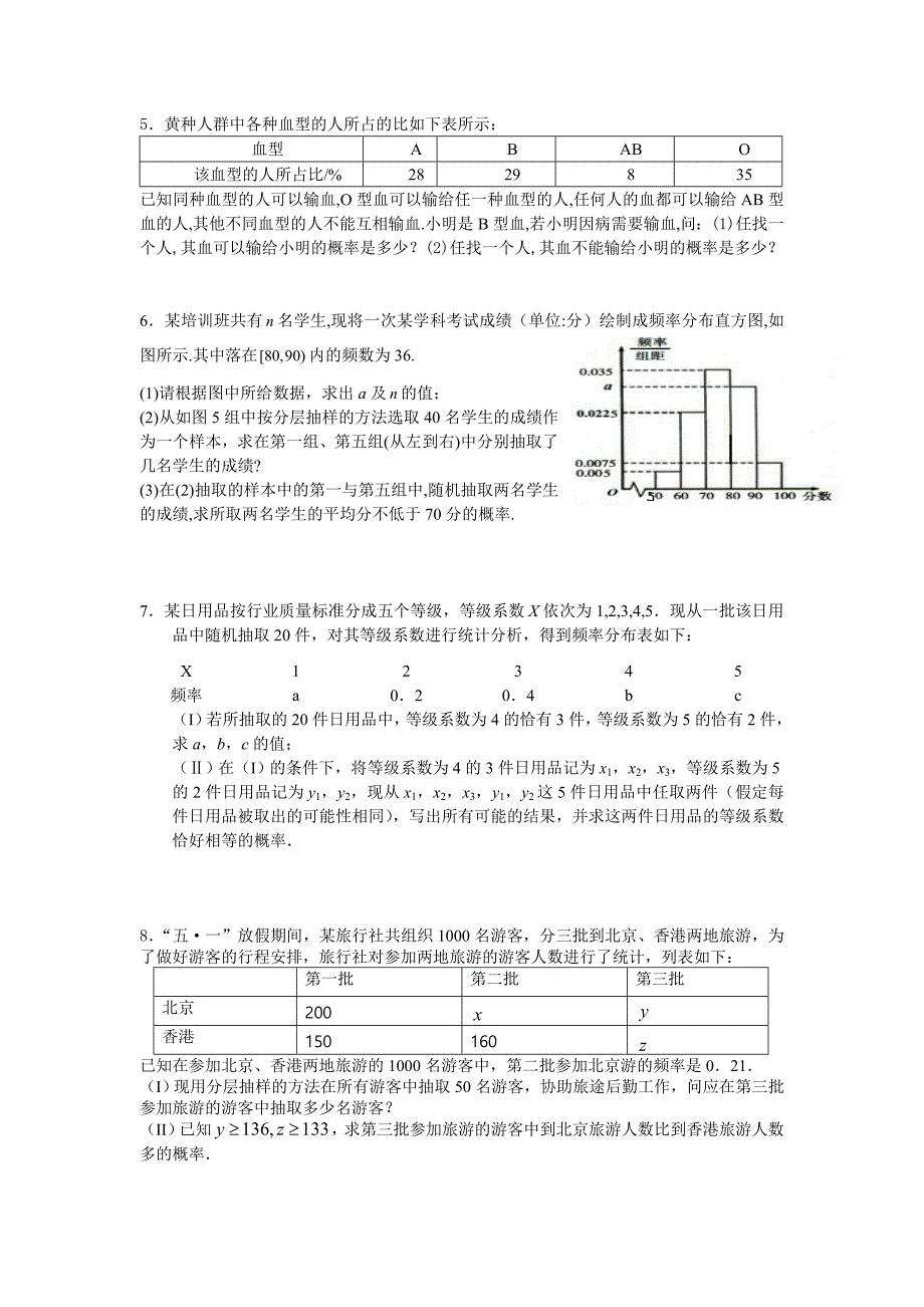 高中数学概率与统计综合练习题._第2页