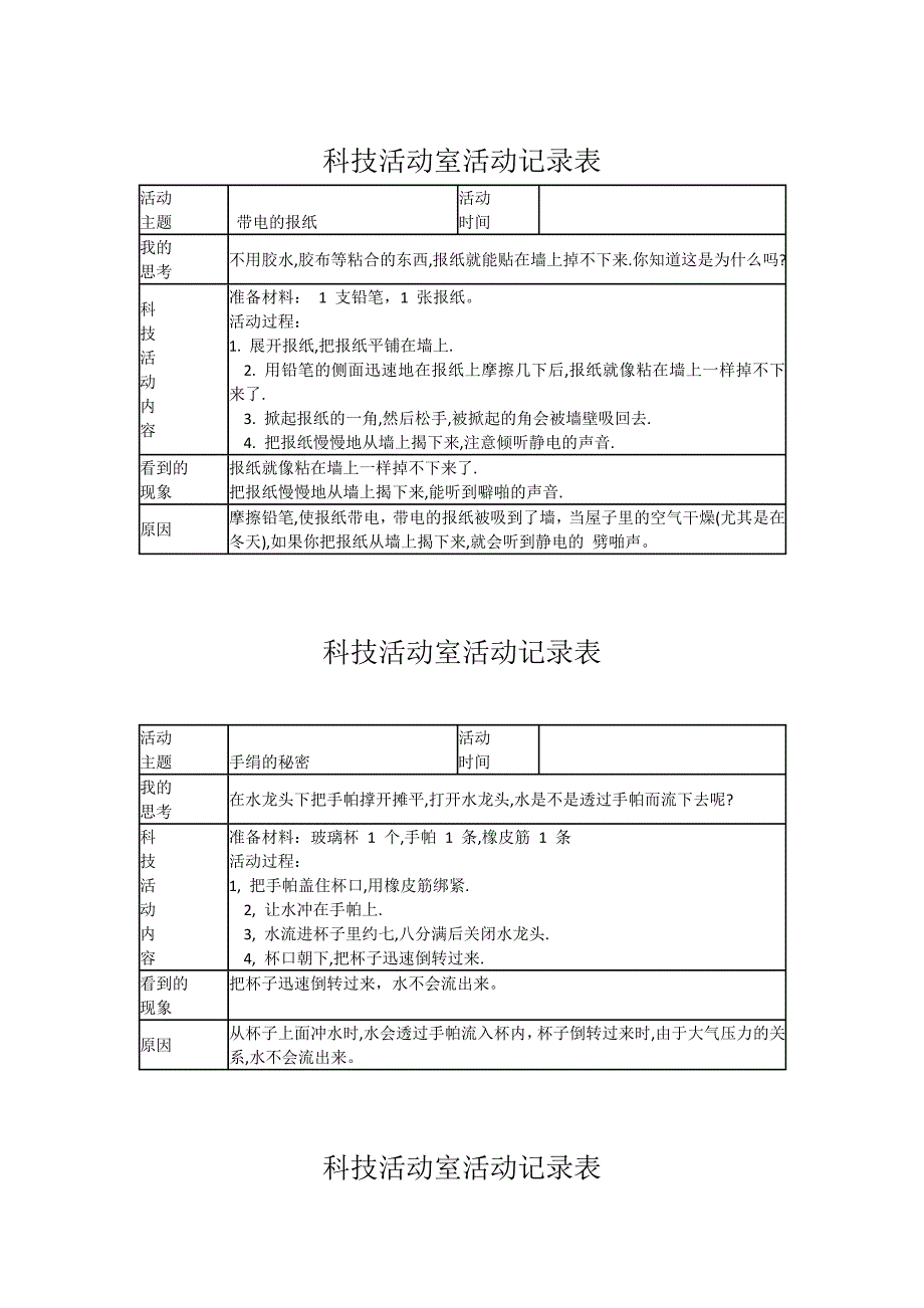 {精品}小学科技活动室活动记录 {精品}_第2页