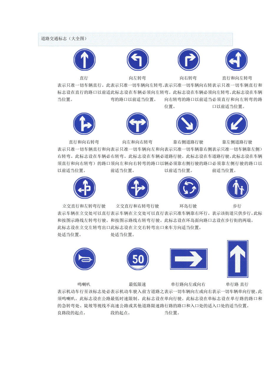 道路交通标志(大全图)._第1页
