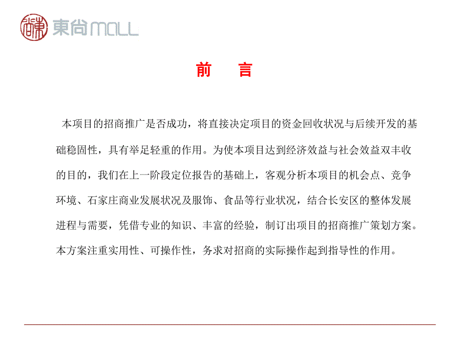 河北石家庄东尚MALL推广招商方案课件_第2页