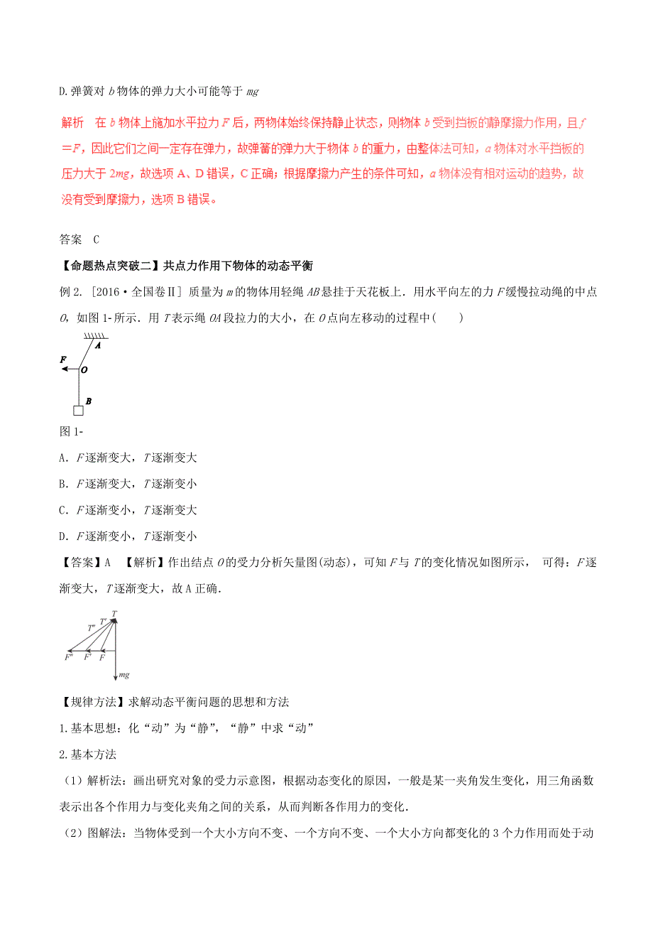 高考物理（考点解读+命题热点突破）专题01 力与物体的平衡_第3页