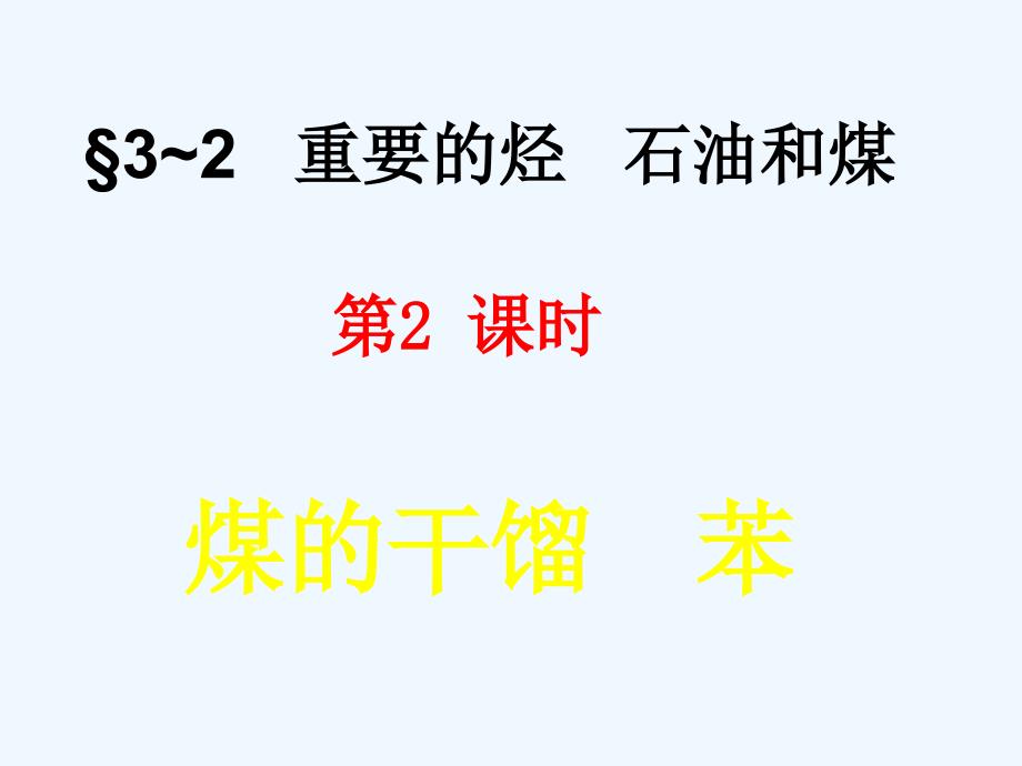 煤的干馏和苯的课件鲁科版必修_第1页