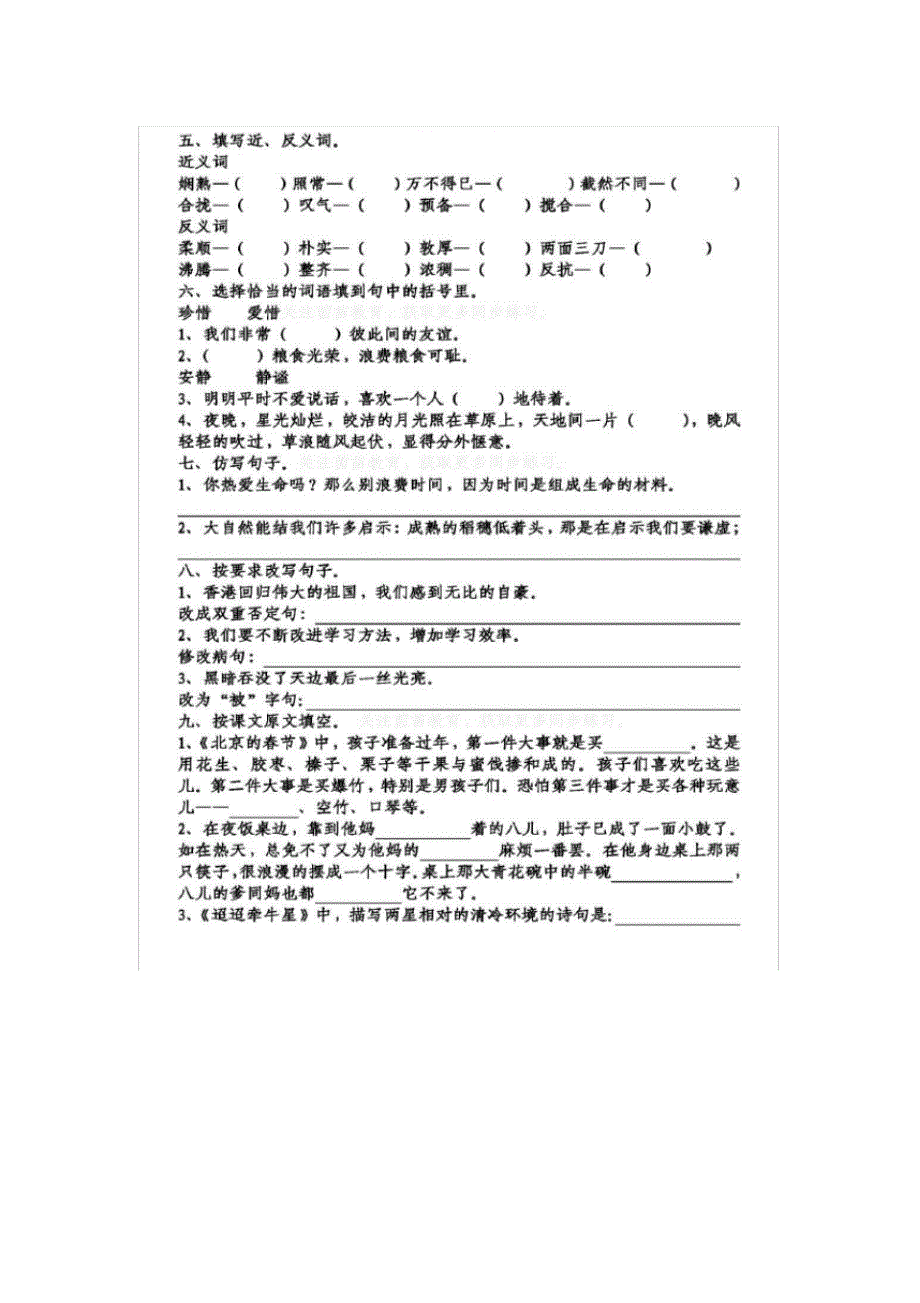 统编版语文六年级下册期末基础知识复习卷_第2页