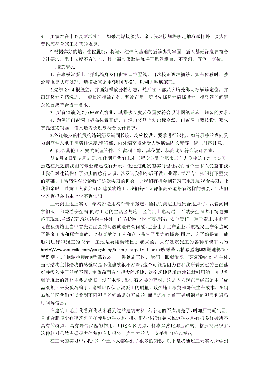 土木工程实习总结精选集锦_第3页