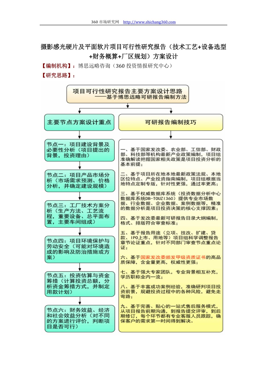 摄影感光硬片及平面软片项目可行性研究报告(技术工艺+设备选型+财务概算+厂区规划)设计.docx_第1页