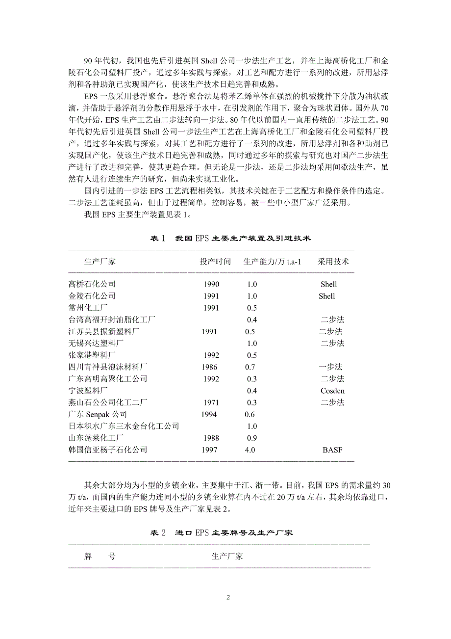 {精品}《可发性聚苯乙烯(EPS)的生产工艺》_第2页