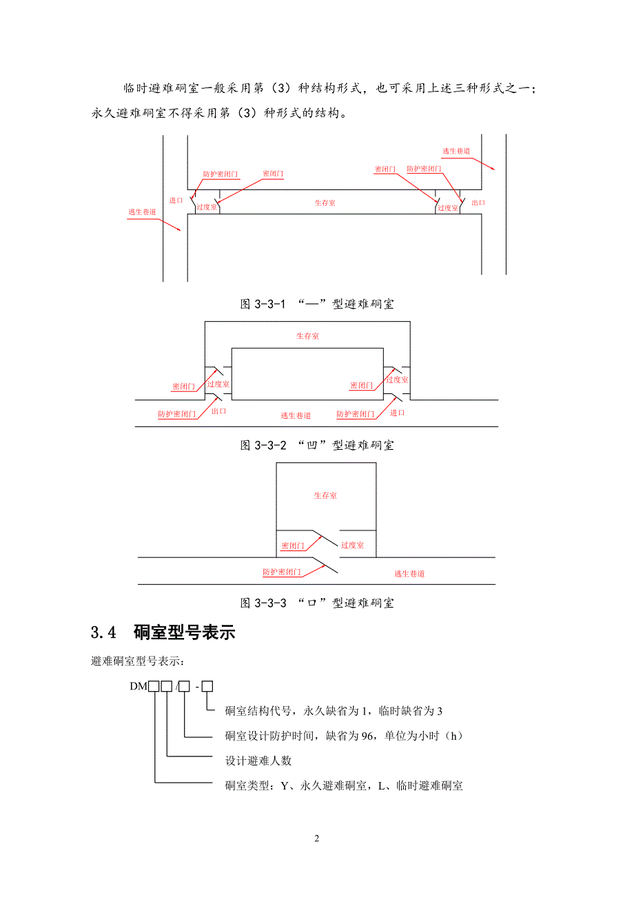 1064编号煤矿避难硐室建设标准_第2页