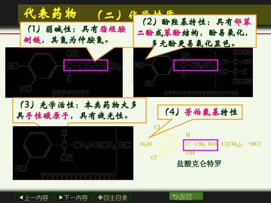 苯乙胺类似肾上腺素药物分析课件_第5页