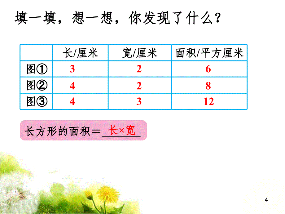 《长方形的面积》PPT演示课件_第4页