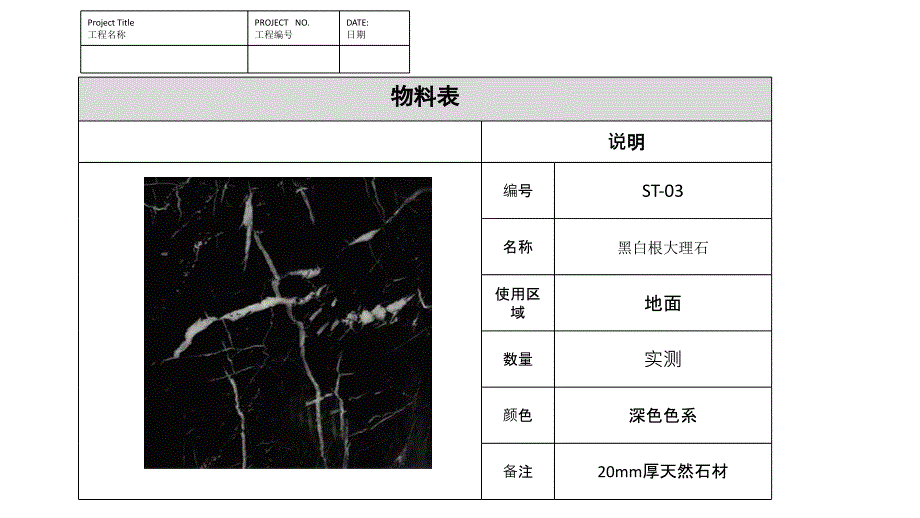 装修材料物料表课件_第1页