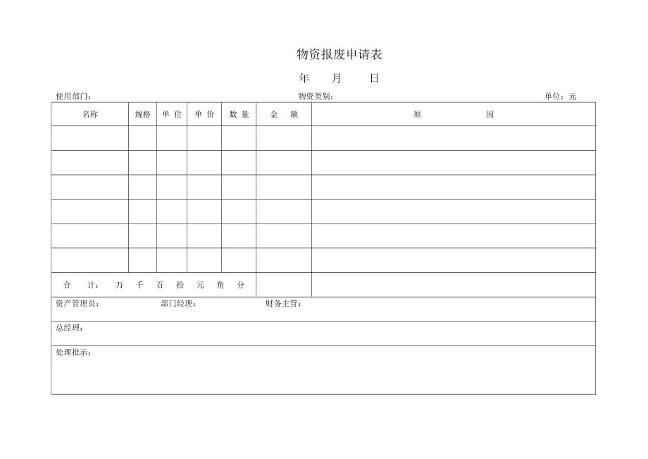 物资报废申请表_第2页