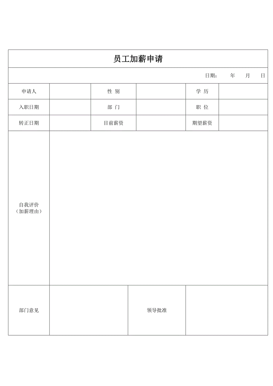 公司员工加薪申请书 附申请单_第3页