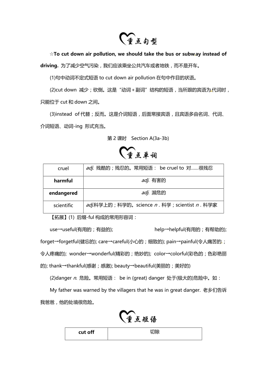 2019秋人教版九年级英语上册：Unit 13 基础知识梳理_第2页