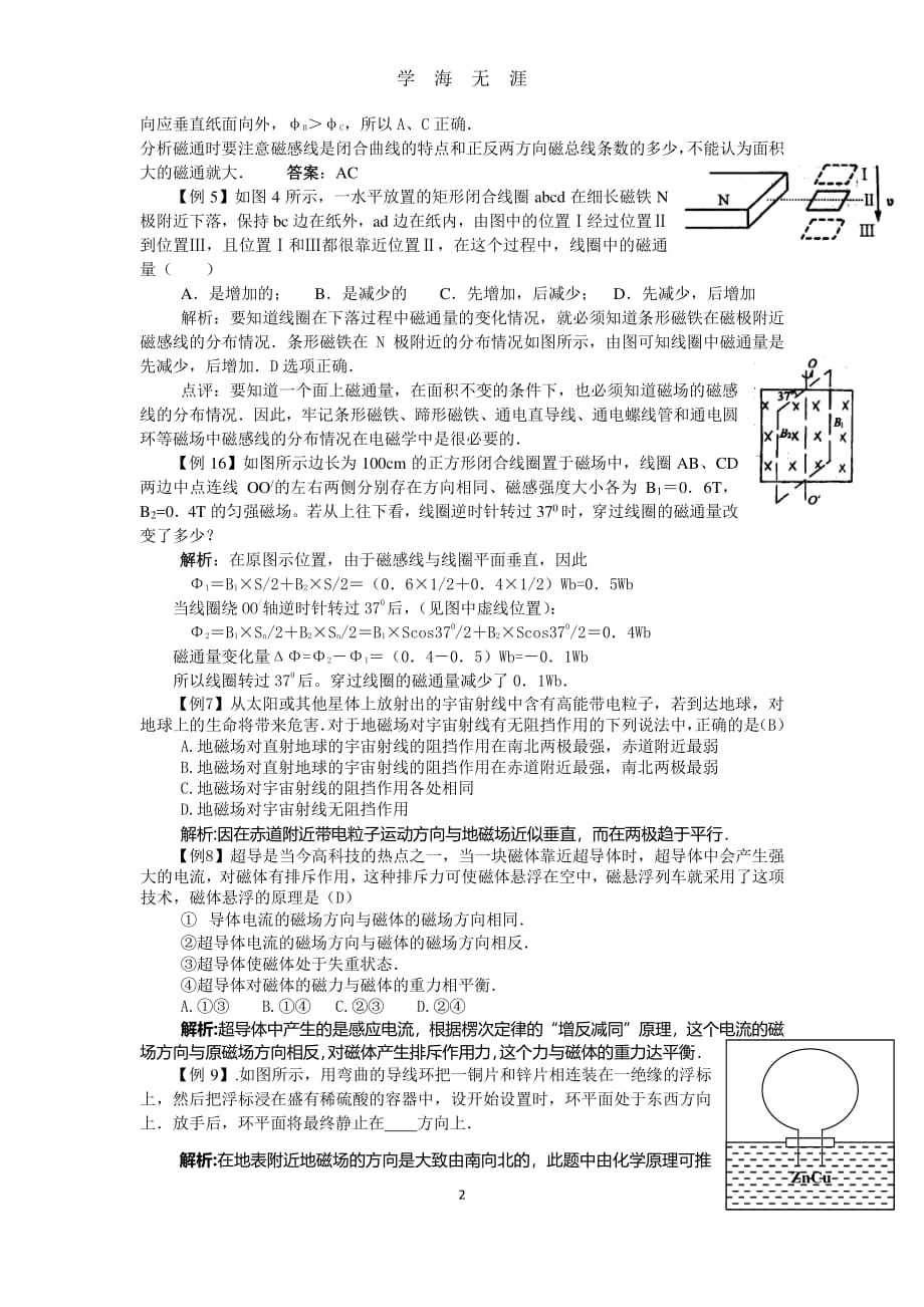 高考物理最新磁场专题训练题组(含答案) (6)（2020年8月整理）.pdf_第2页